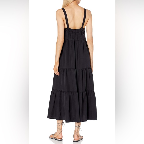 The Drop Brit Tiered ankle maxi tent dress black size medium - Picture 4 of 11